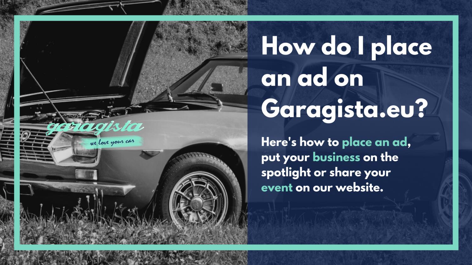How do I place an ad on garagista.live?